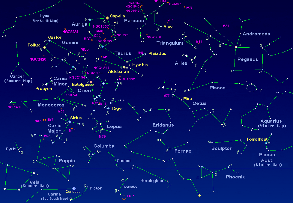 Constellation maps and guides